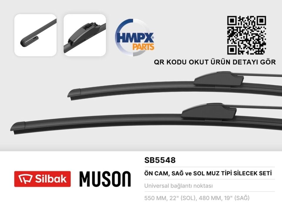 ÖN SİLECEK SÜPÜRGE TAKIM : MUZ TİPİ (550 MM+480 MM FOCUS 98 >05