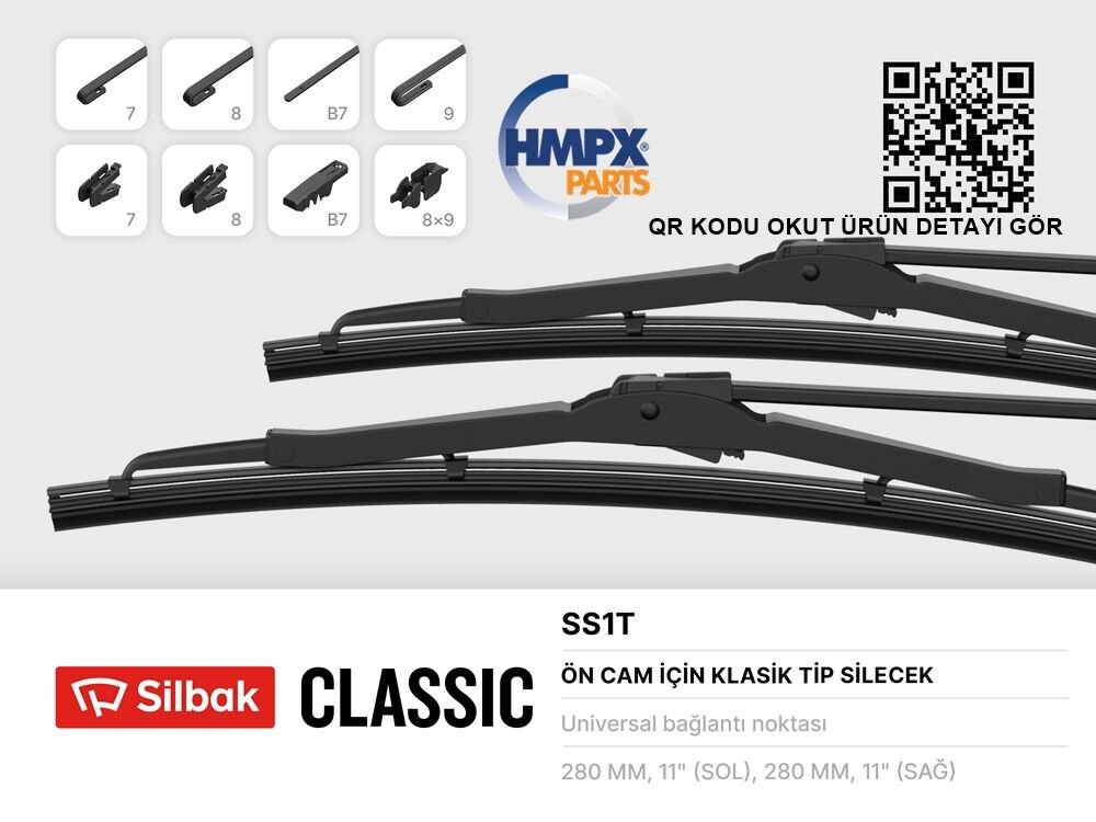 ARKA SİLECEK SÜPÜRGE (ADET FİYATIDIR  280 MM) FIESTA-FUSION  02>08 FOCUS H.B 98 >04