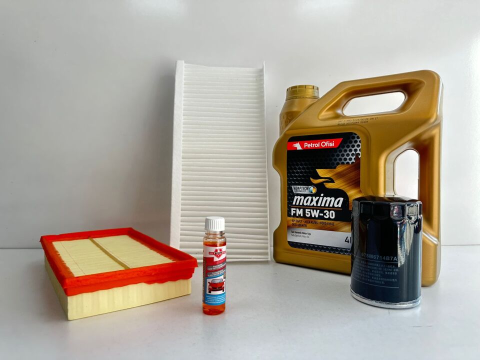 FOCUS 1 BAKIM SETİ (1999-2005) - PETROL OFİSİ 4LT - YAĞ FİLTRESİ-HAVA FİLTRESİ-POLEN FİLTRESİ