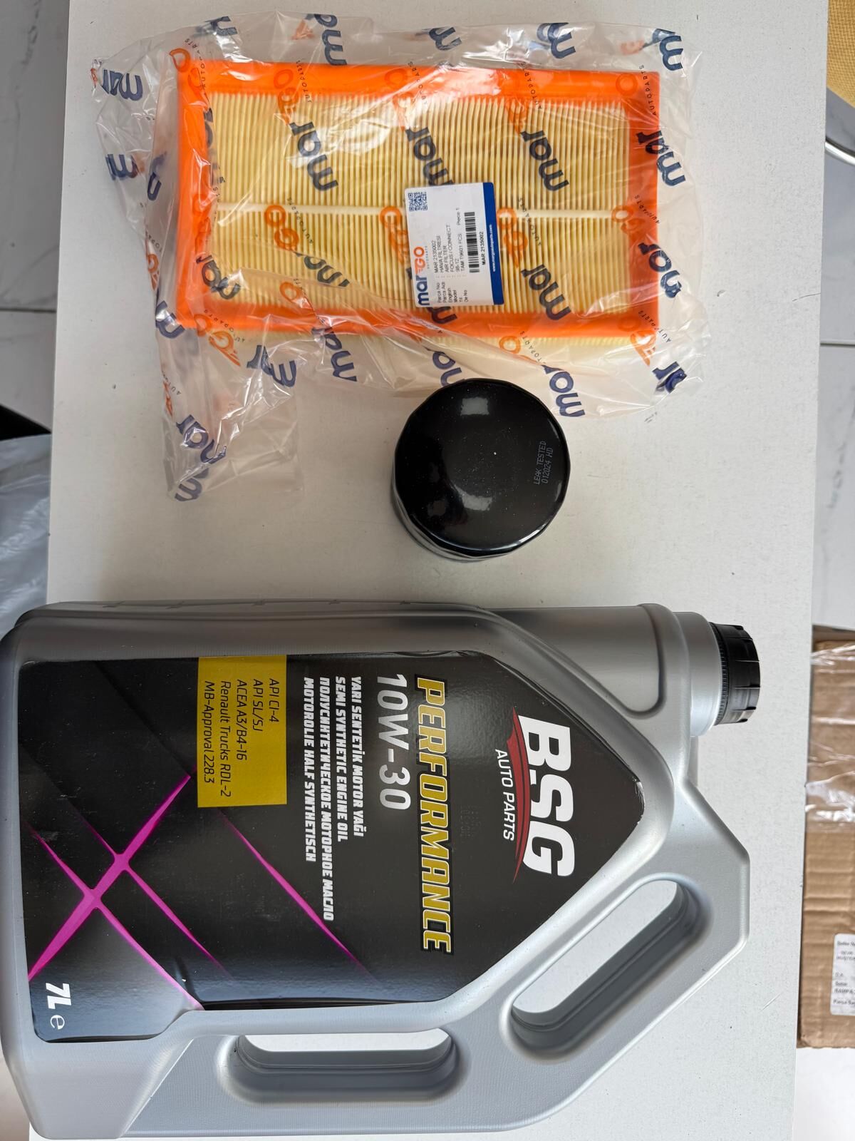 CONNECT BAKIM SETİ - BSG 10/30 7 LİTRE MOTOR YAĞI /YAĞ FİLTRESİ/HAVA FİLTRESİ