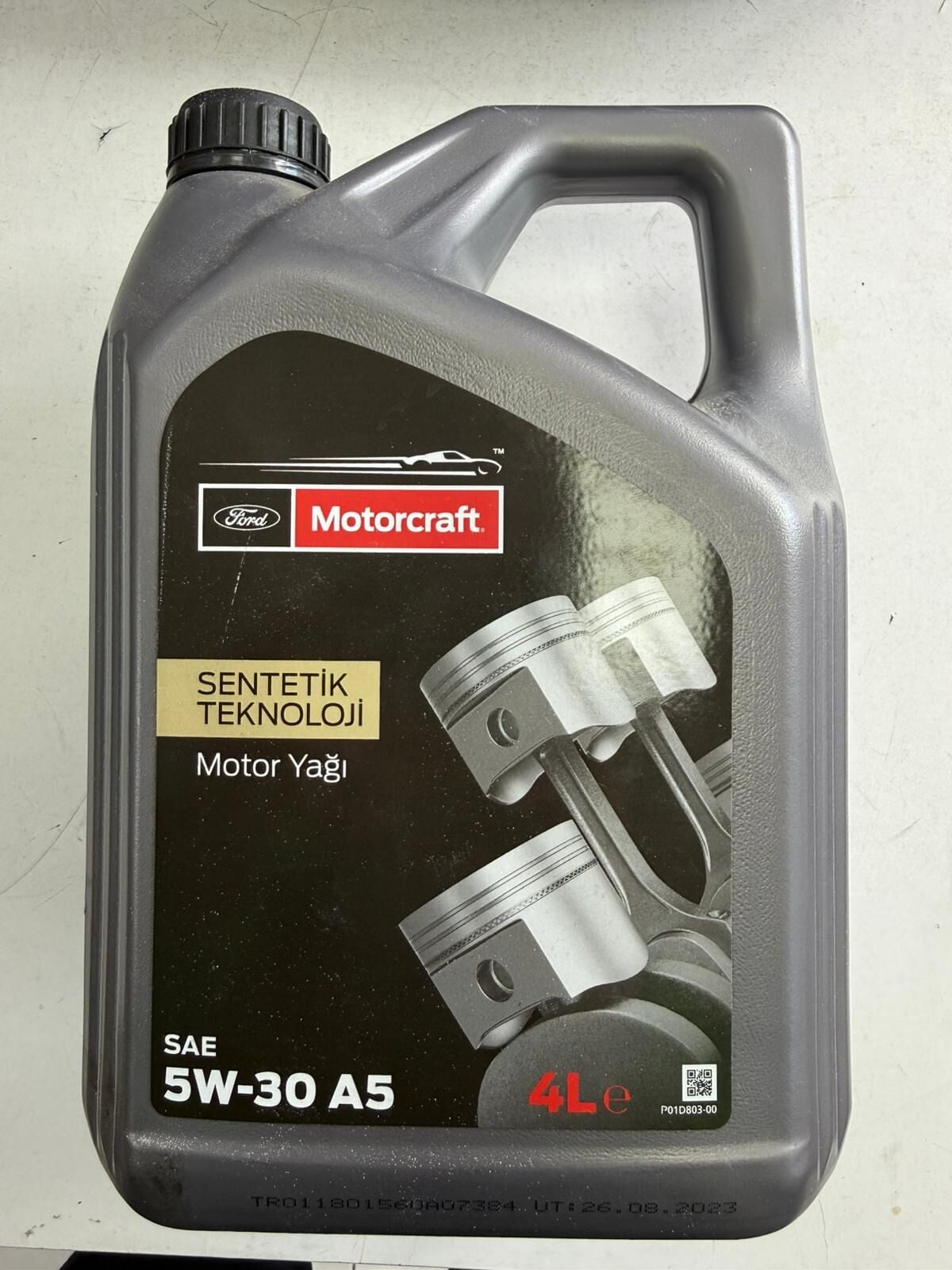 Motorcraft 5W-30 A5 Tam Sentetik Motor Yağı 4 Litre Ford Onaylı Orjinal Ürün