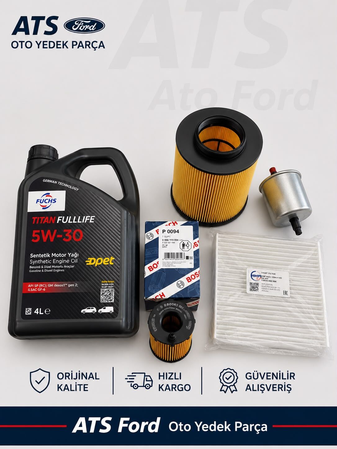 FOCUS 3 TDCİ (2011-2015) OPET 5/30 MOTOR YAĞI-YAĞ FİLTRESİ BOSCH -HAVA FİLTRESİ-POLEN FİLTRESİ