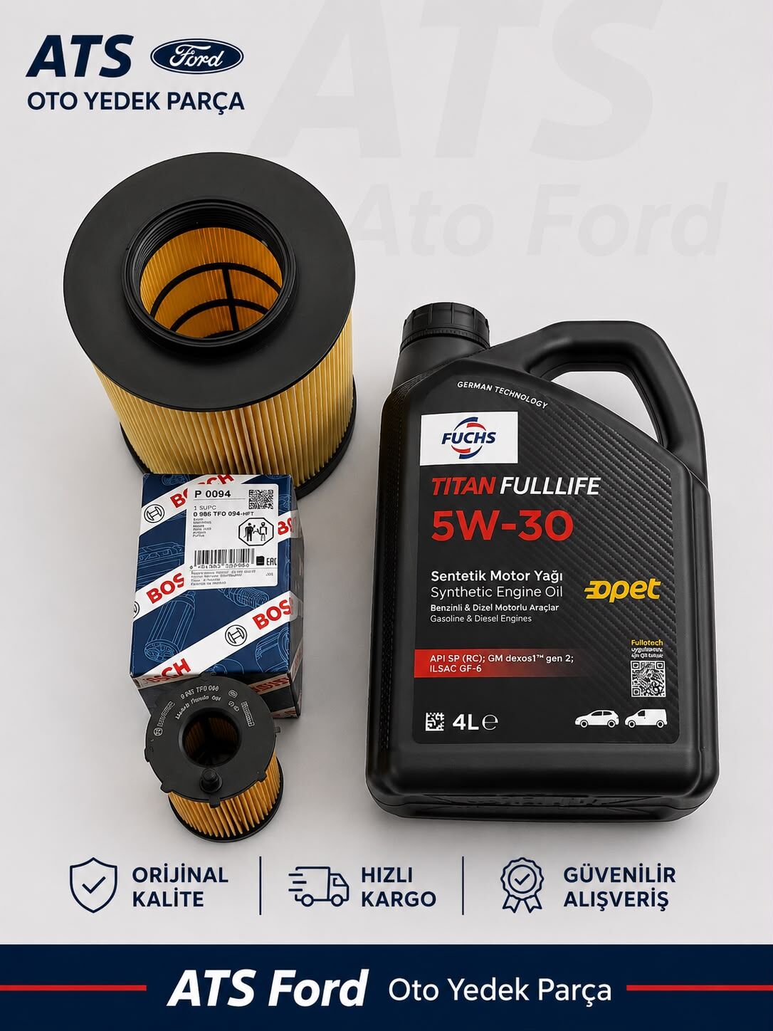 FOCUS 3 TDCİ (2011-2018) OPET 5W30 4LT MOTOR YAĞI-YAĞ FİLTRESİ BOSCH -HAVA  FİLTRESİ