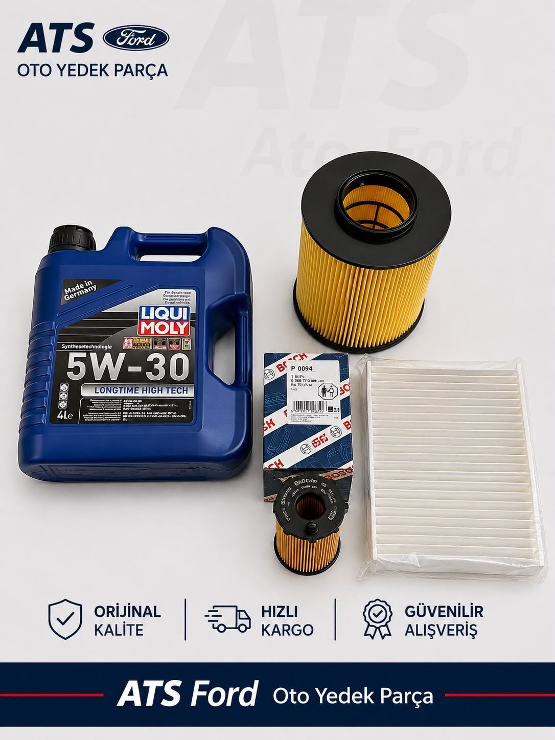 FOCUS 3 TDCİ (2011-2018)  LIQUIMOLY 5W30 4LT MOTOR YAĞI-YAĞ FİLTRESİ BOSCH -HAVA FİLTRESİ-POLEN FİLTRESİ