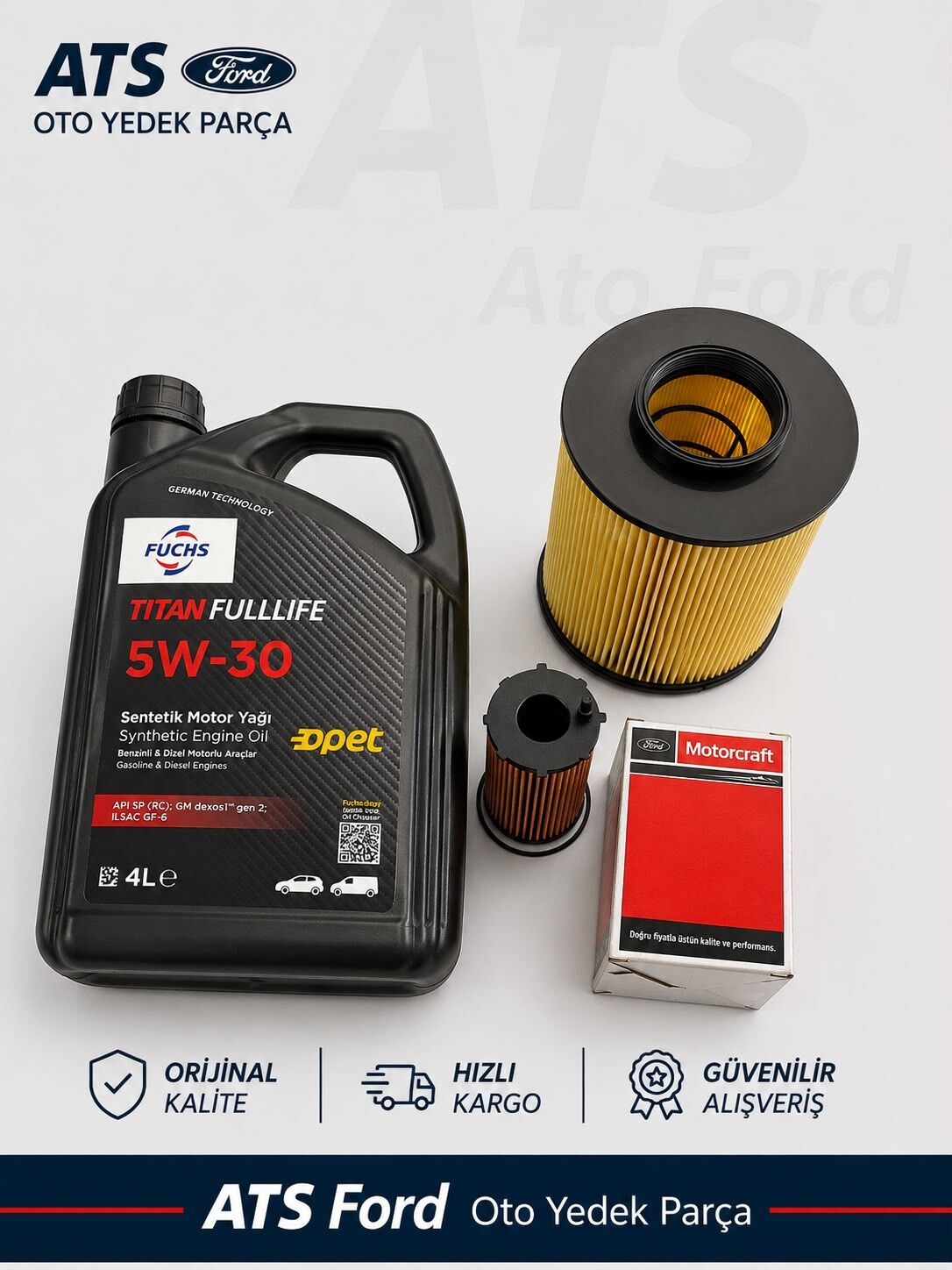 FOCUS 3 TDCİ  (2011-2015) OPET  4LT 5W30 MOTOR YAĞI-YAĞ FİLTRESİ MOTOCRAFT -HAVA FİLTRESİ