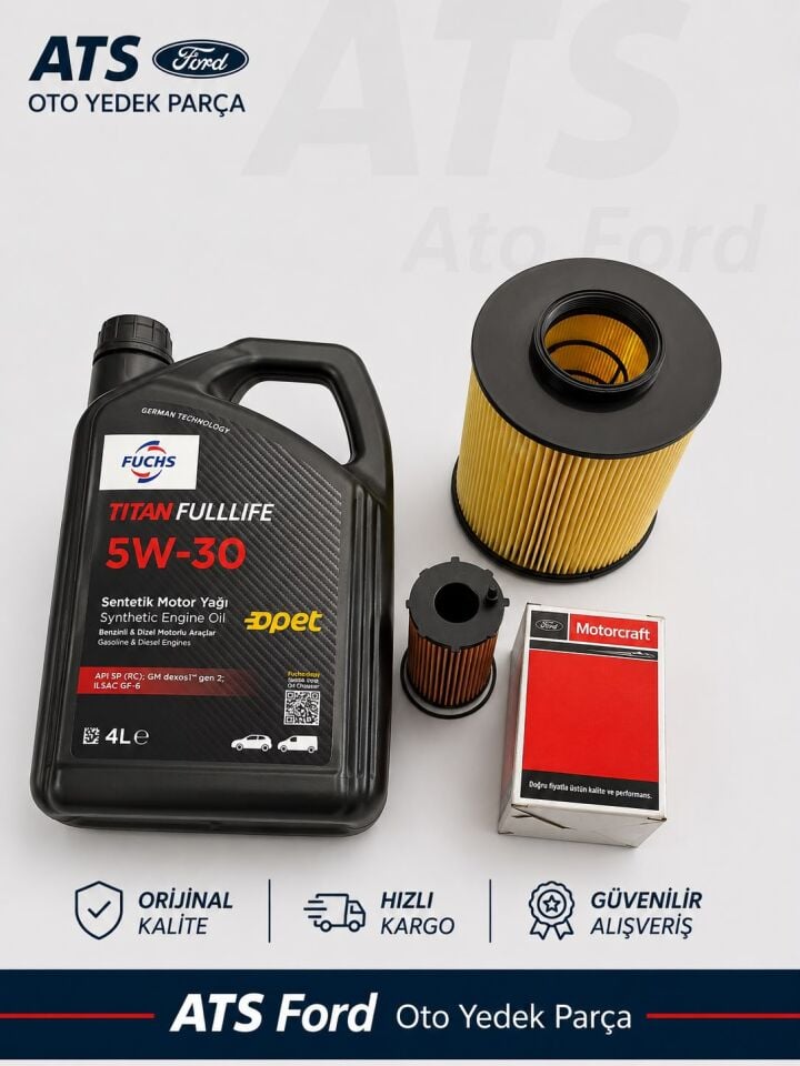 FOCUS 3 TDCİ  (2011-2015) OPET  4LT 5W30 MOTOR YAĞI-YAĞ FİLTRESİ MOTOCRAFT -HAVA FİLTRESİ