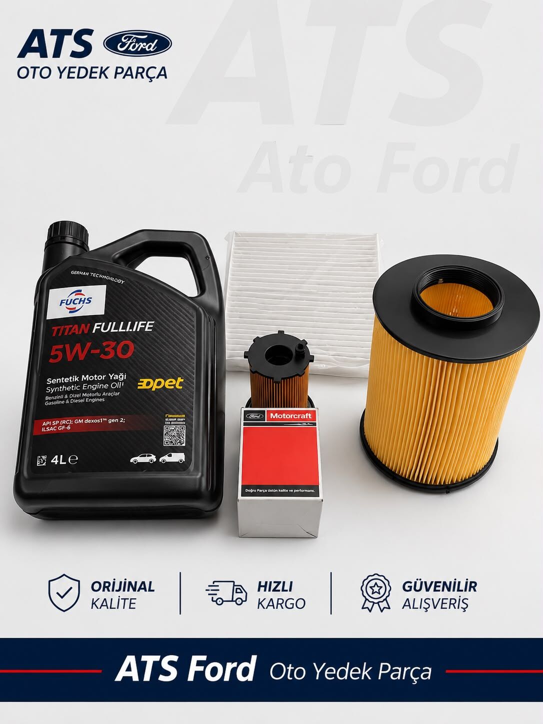FOCUS 2.5 TDCİ (2008-2012) OPET 5W30 4LT MOTOR YAĞI-MOTOCRAFT YAĞ FİLTRESİ-HAVA FİLTRESİ