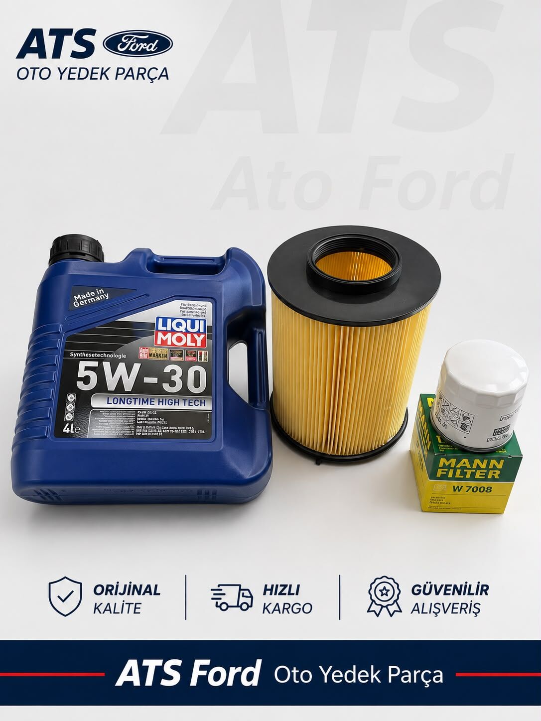 FOCUS 2,5-3 BENZİNLİ (2008-2018) LIQUIMOLY 5W30 4LT MOTOR YAĞI-YAĞ FİLTRESİ MANN -HAVA FİLTRESİ