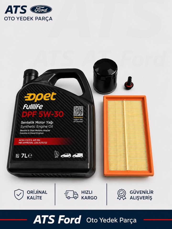 CONNECT 1.8 TDCİ (2003-2013) 75-90PS OPET 5W30 7LT - YAĞ FİLTRESİ  -HAVA FİLTRESİ