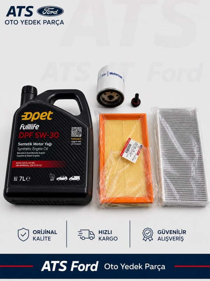 CONNECT 1.8 TDCİ (2003-2013) 75-90PS OPET 5W30 7LT - YAĞ FİLTRESİ -HAVA FİLTRESİ -MAZOT FİLTRESİ BOSCH-POLEN FİLTRESİ